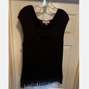 Philosophy Sleeveless Tunic Tank Top with fringe bottom Size M
